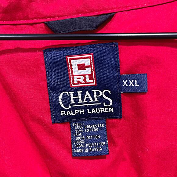 CHAPS RALPH LAUREN Vintage 90s Windbreaker Bomber Jacket Black Lined Mens XXL - Picture 8 of 8